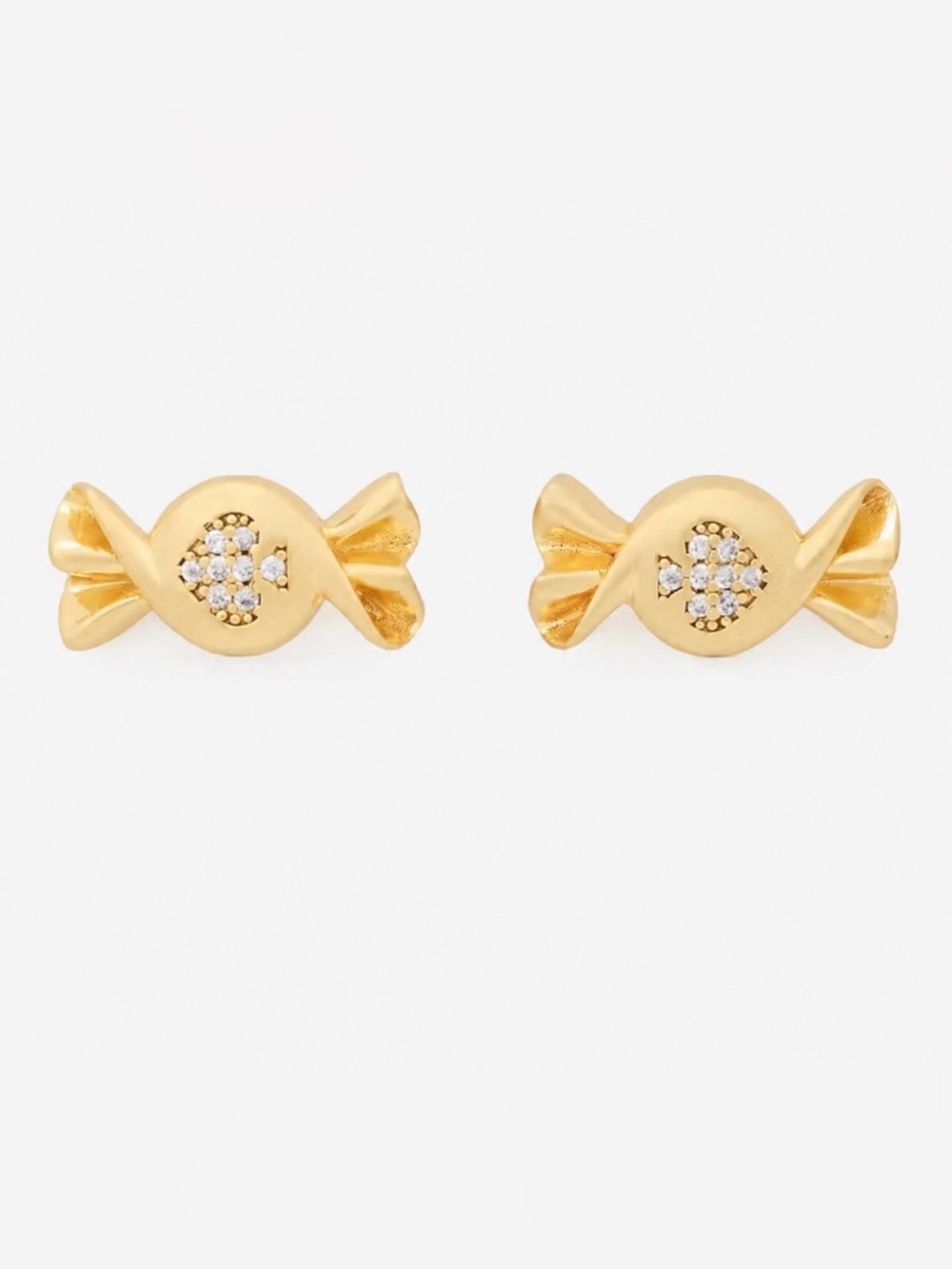 NWT | KATE SPADE Treat Yourself Candy Stud Earrings Gold Tone CZ KL105